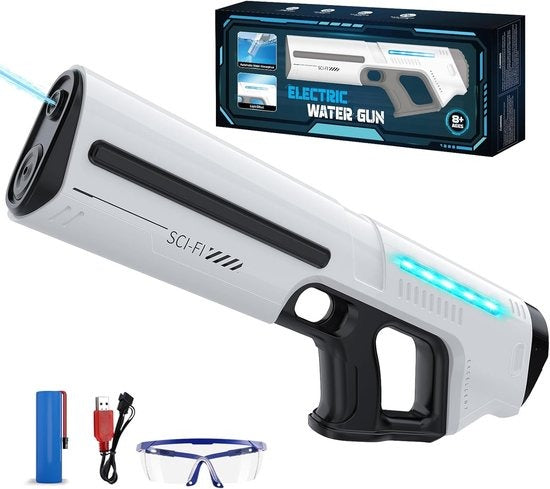 Waterpistool elektrisch - Automatisch waterpistool - Zomer speelgoed - Watergevecht - Super Soaker - Oplaadbaar waterpistool - Kinderplezier - Waterpret - Strand speelgoed - Tuinspeelgoed - Elektrisch speelgoed - Waterbattle - Outdoor fun - Vakanties